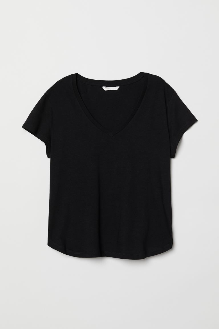 V-neck Cotton T-shirt | H&M (US + CA)