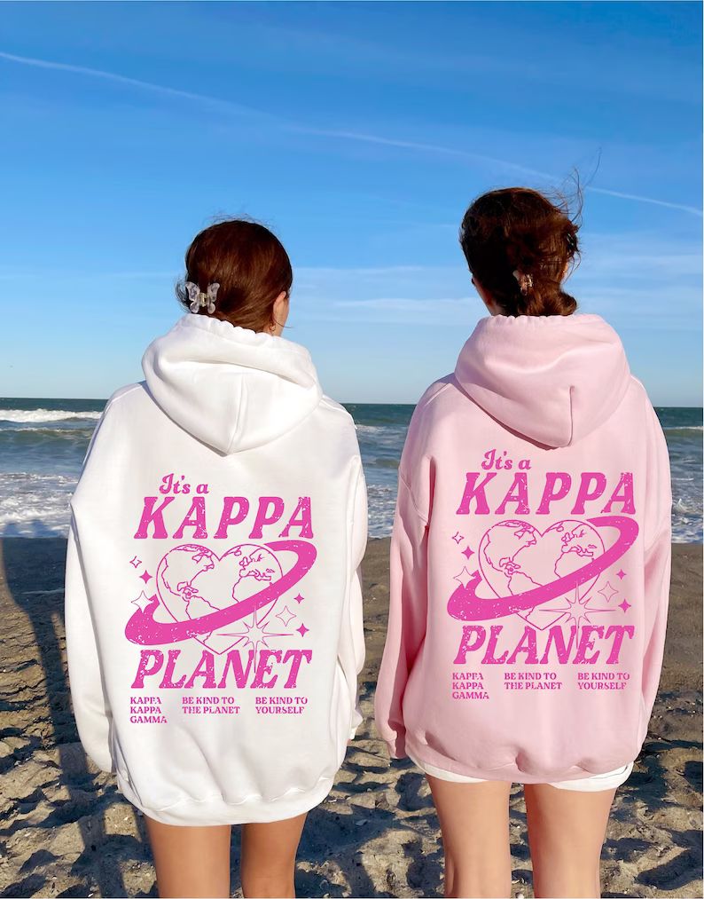 Kappa Kappa Gamma Planet Hoodie Be Kind to the Planet Trendy Sorority Hoodie Greek Life Sweatshir... | Etsy (CAD)