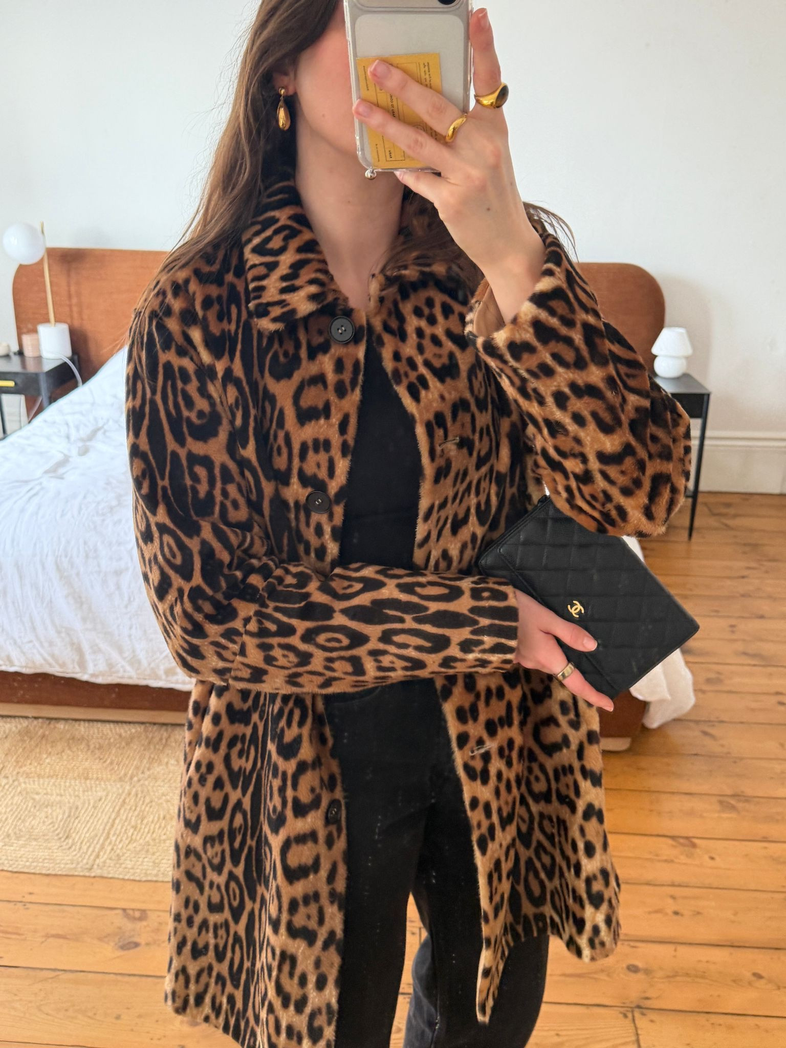 PAROSH leopard print coat and Lie Studio Lola gold earrings 

#LTKspring #LTKstyletip