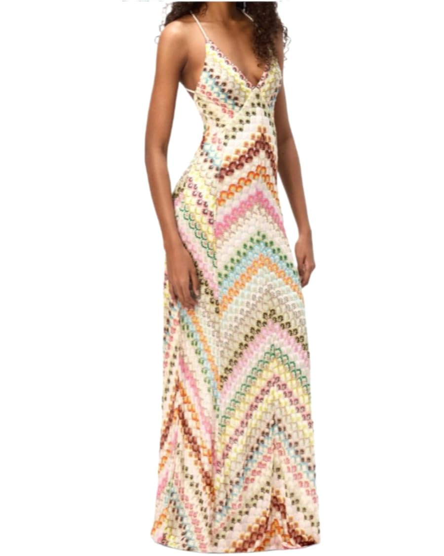 Women's Knit Halter Sleeveless Deep V Neck Dresses, Lace Colorful Crochet Backless Beach Vacation... | Amazon (US)