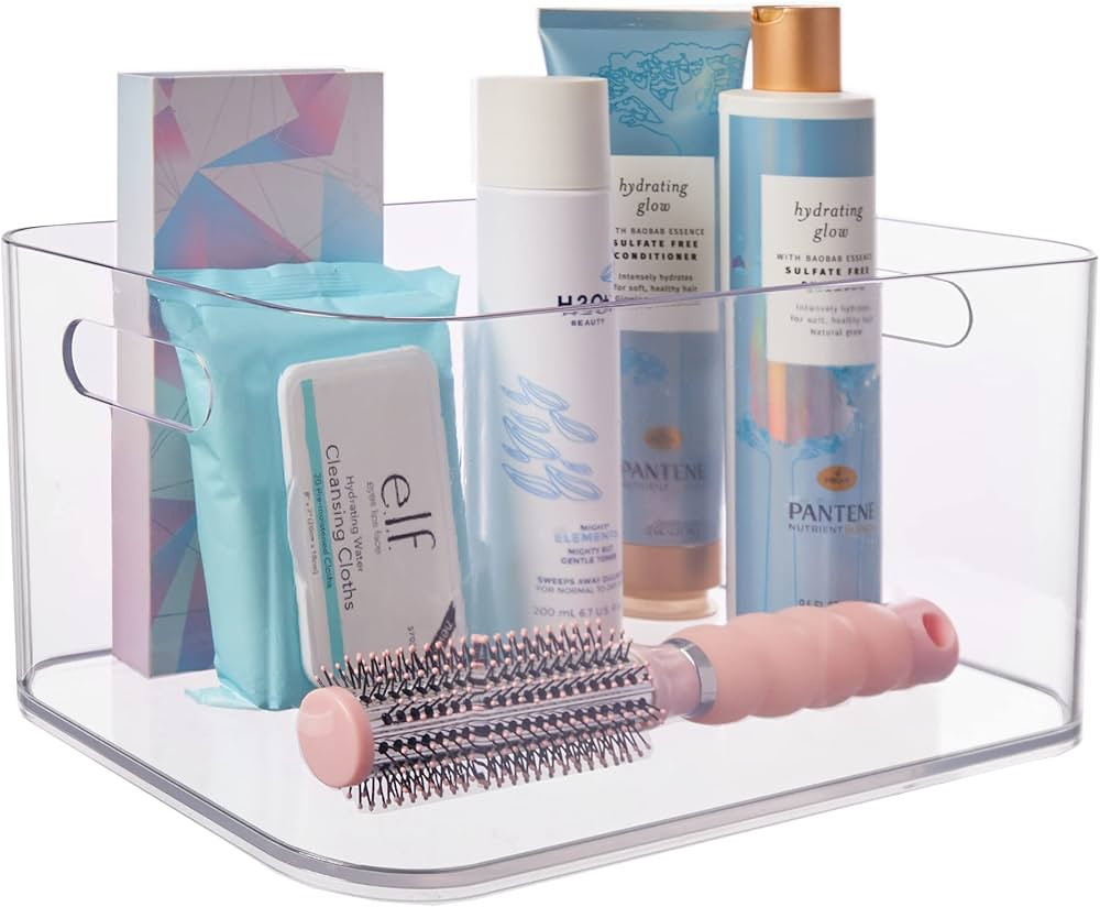 STORi Bliss 12"x 8" Open Compartment Clear Plastic Organizer | Rectangular Makeup and Vanity Stor... | Amazon (US)