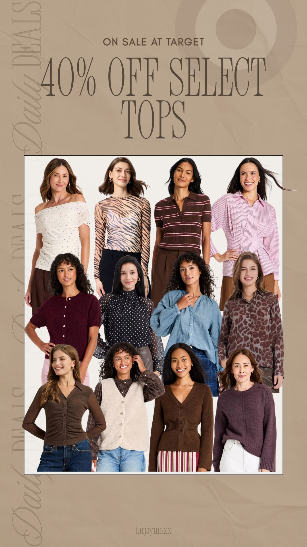 Target Circle Deal Days fall tops are 40% off! Shop select sweaters, cardigans, button-downs, blouses and everyday layering tops perfect for building your fall wardrobe. I rounded up my favorite Target tops to grab during the October 6–7 sale! fall outfits women over 50, fall wedding guest dresses, fall dresses, wedding guest dress summer, date night outfits, fall fashion hauls, halloween decorations, fall decor, fall shoes, country concert outfits 

 #LTKootd #LTKSeasonal #LTKSaleAlert