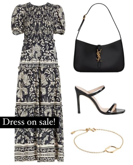 Printed dress
Maxi dress
YSL bag
Sandals 
#ltksalealert

#LTKSeasonal #LTKFind
