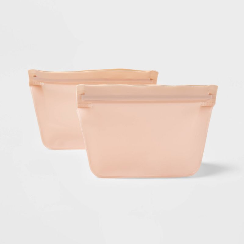 2pk Reusable Snack Bags Light Pink - Room Essentials&#8482; | Target