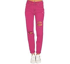 luvamia Boyfriend Jeans for Women Stretch High Waisted Ripped Distressed Mom Jeans Slim Denim Pan... | Amazon (US)