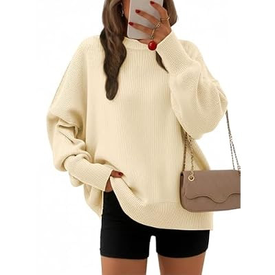 EFAN Womens Oversized Sweaters Batwing Sleeve 2026 Fall Fashion Outfits | Trendy C… | Amazon (US)
