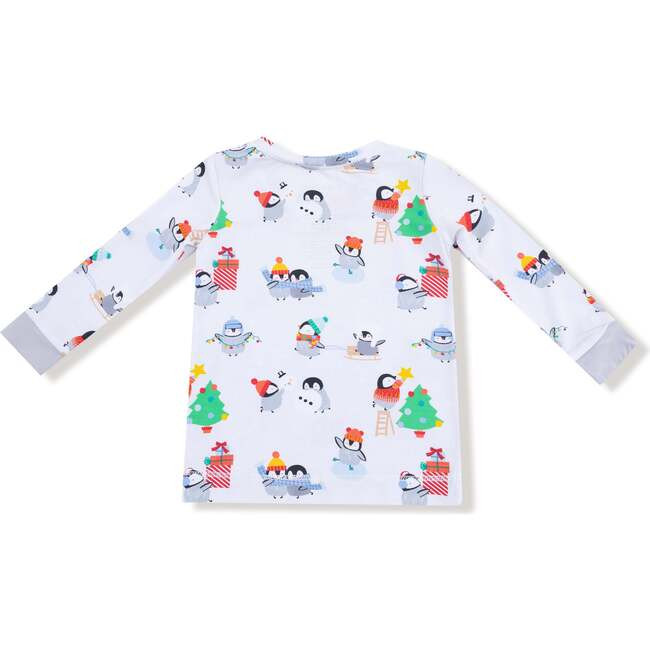 Long Sleeve Loungewear Set, Holiday Penguins | Maisonette