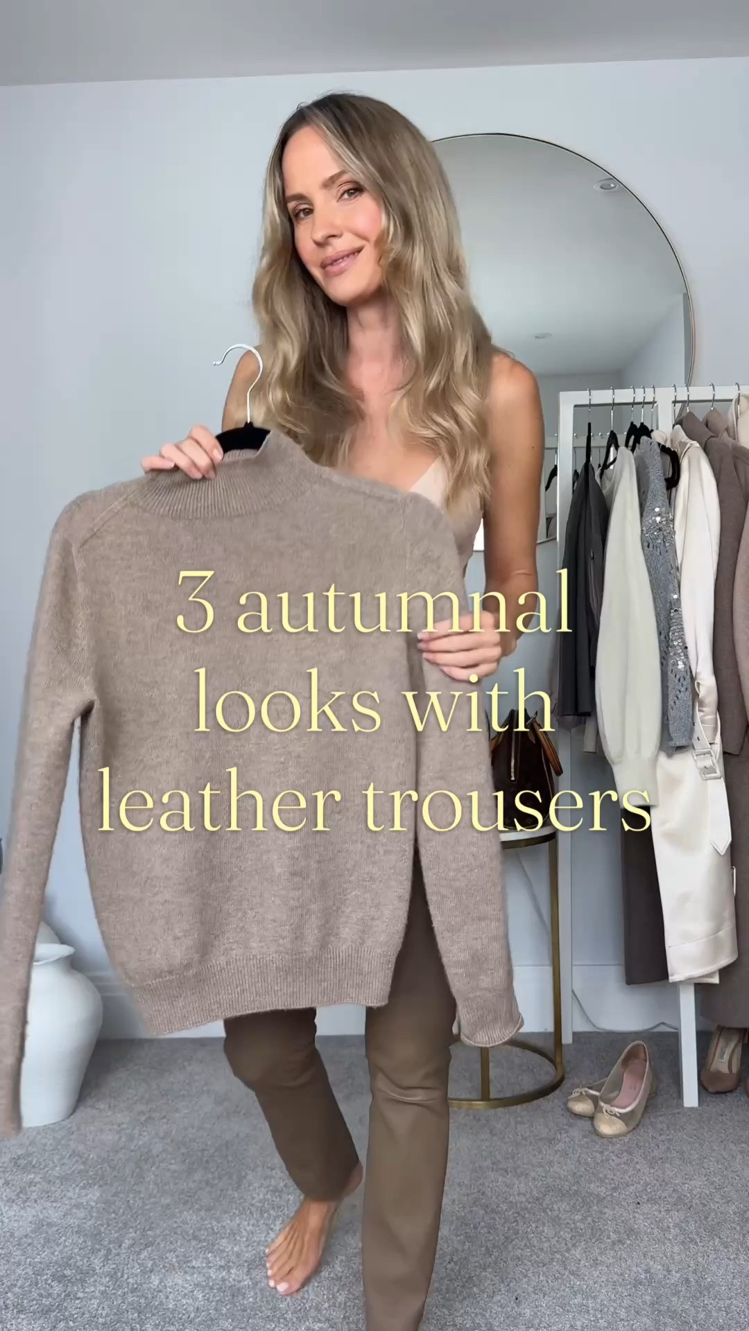 3 looks for autumn featuring leather trousers. 

Do you prefer look 1, 2, or 3? 

Not for everyone, but very much for me. I love a pair of leather leggings or trousers. The texture the leather brings to a look. The warmth and structure.

I will wear them from September all the way through to late spring next year. 

My brown and grey pair are both by @theory__ and the cream by @josephfashion 🤍

#tessmontgomery

#LTKautumn #LTKstyletip #LTKluxury