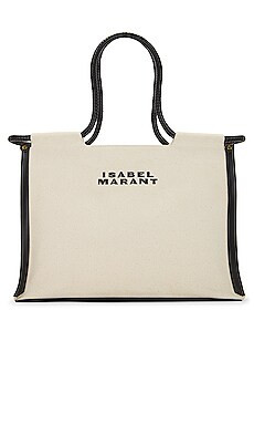 Isabel Marant Toledo Bag in Ecru & Black from Revolve.com | Revolve Clothing (Global)