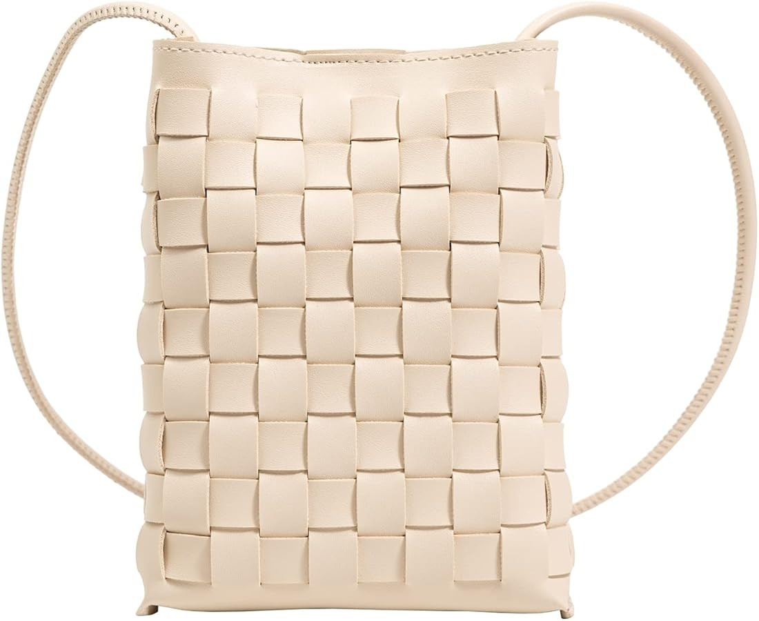 Woven Small Crossbody Bags Cell Phone Purse for Women Teen Girls Small Shoulder Phone Bag | Amazon (US)