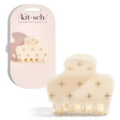 Kitsch Recycled Plastic Medium Rhinestone Cloud Hair Claw Clip - Ivory | Target