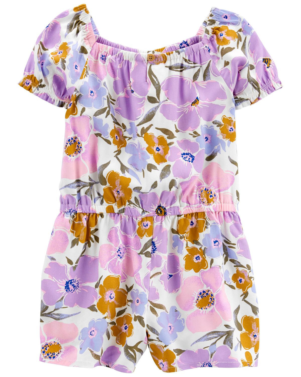 Purple Toddler Floral Print LENZING™ ECOVERO™ Romper | carters.com | Carter's