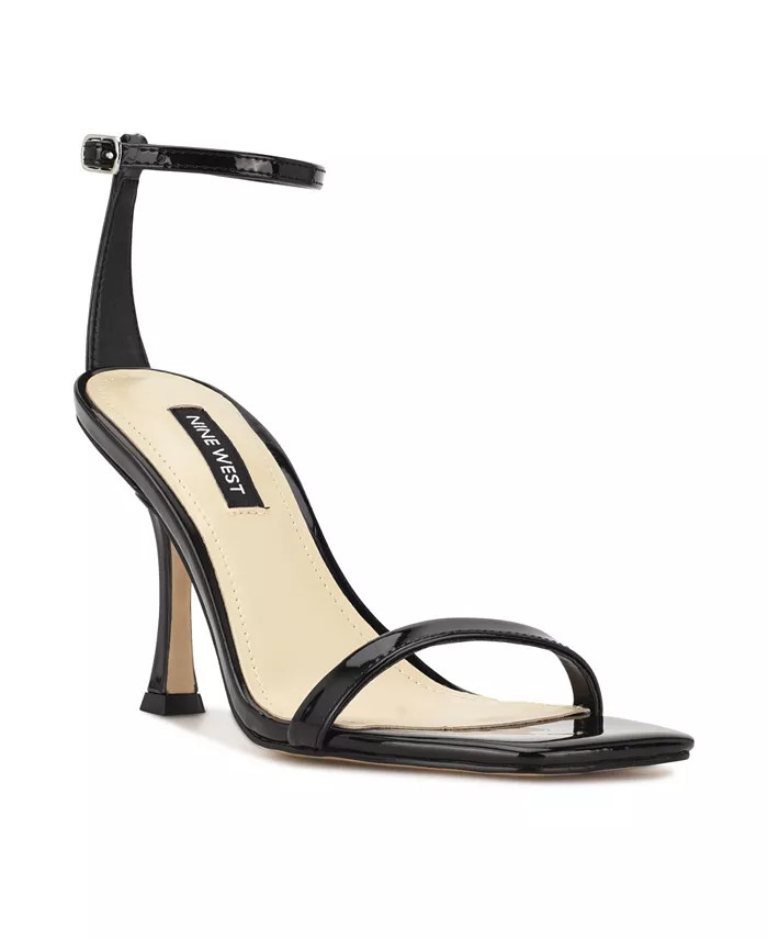 Nine West Women's Yess Square Toe Tapered Heel Dress Sandals - Macy's | Macys (US)