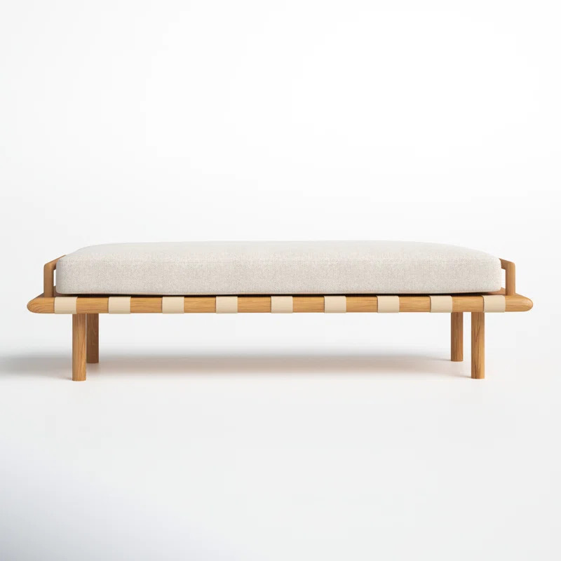 Sveta Linen Blend Upholstered Bench | Wayfair North America