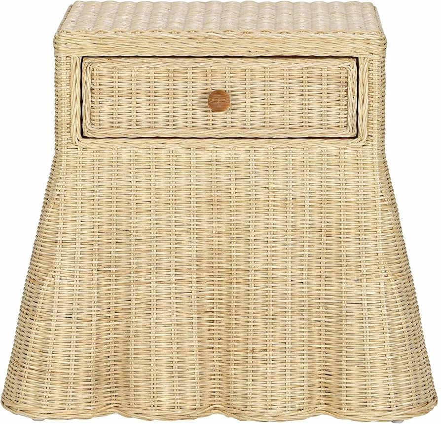 Tov Furniture Pentra Natural Rattan Nightstand | Amazon (US)