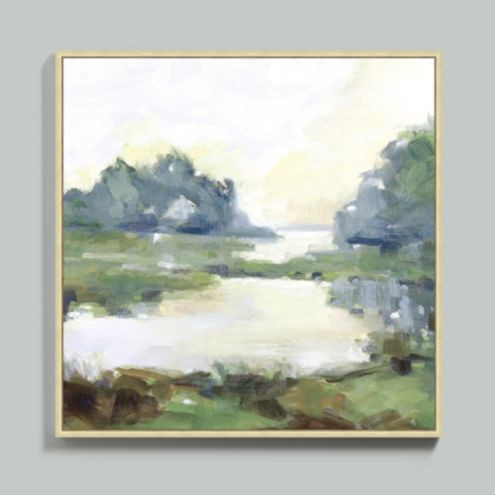 Soft Light Champagne Framed Canvas | Ballard Designs, Inc.