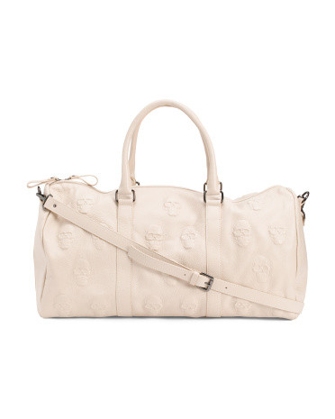 Made In Italy 22.5in Leather Multi Skulls Luggage Carry-on Bag | Handbags | Marshalls | Marshalls