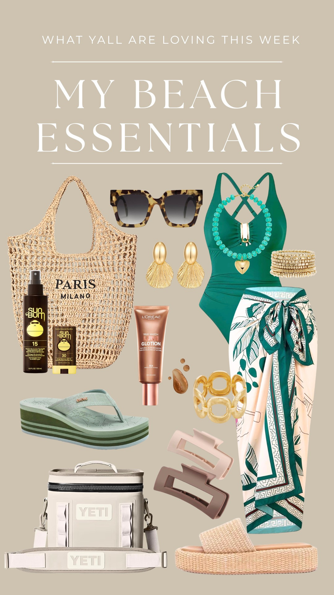 Vacation & beach trip inspo with some of my favorites this summer! 
• 
• 
• 
beach bag, summer vacation, vacations, swimwear, beach trip, sandals, ootd, outfit inspo 

 #LTKSeasonal #LTKSwim #LTKTravel