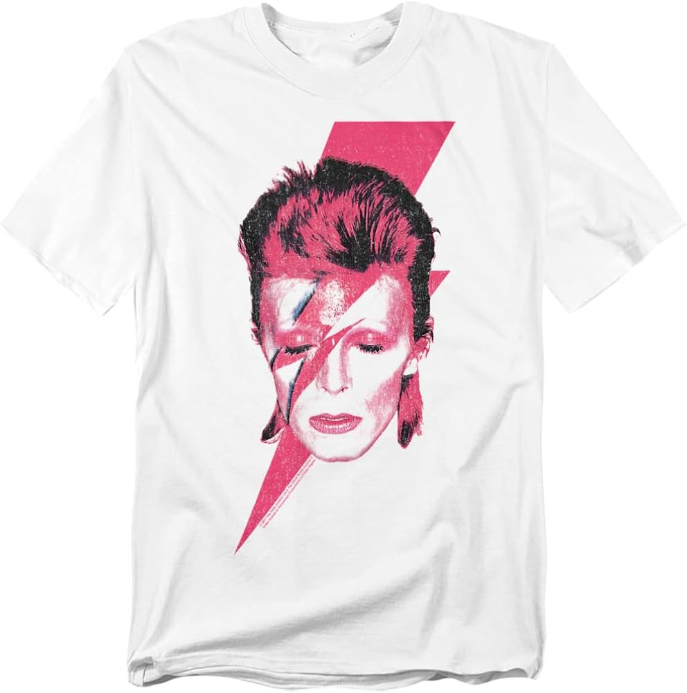 Popfunk David Bowie Aladdin Sane Album Art T-Shirt (White) | Amazon (US)