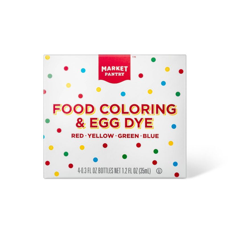 Assorted Food Coloring Bottles - 4pk/1.2oz - Market Pantry™ | Target