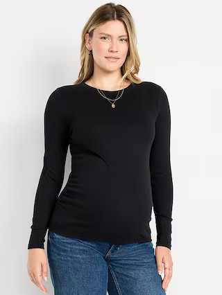 Maternity Snug Crew-Neck T-Shirt | Old Navy (US)