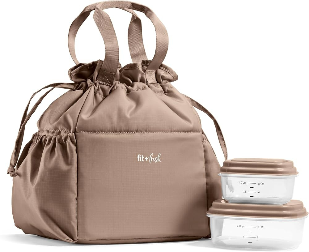 Fit & Fresh Lunch Bag For Women, Insulated Womens Lunch Bag For Work, Stain-Resistant Large Lunch... | Amazon (US)