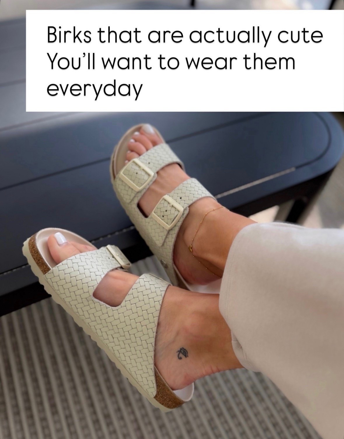 These woven birks are giving elevated coastal chic and I already know they’re going to be the sandals I reach for on repeat all summer 🤍 They instantly make even the simplest outfit look more put together while still feeling ridiculously comfortable.

Birkenstock sandals, woven birks, summer sandals, neutral sandals, everyday sandals, comfy cute shoes, coastal style, casual chic outfit, spring summer fashion, vacation style, designer inspired sandals, comfortable fashion finds, annabrstyle

#LTKSeasonal #LTKOver40 #LTKootd