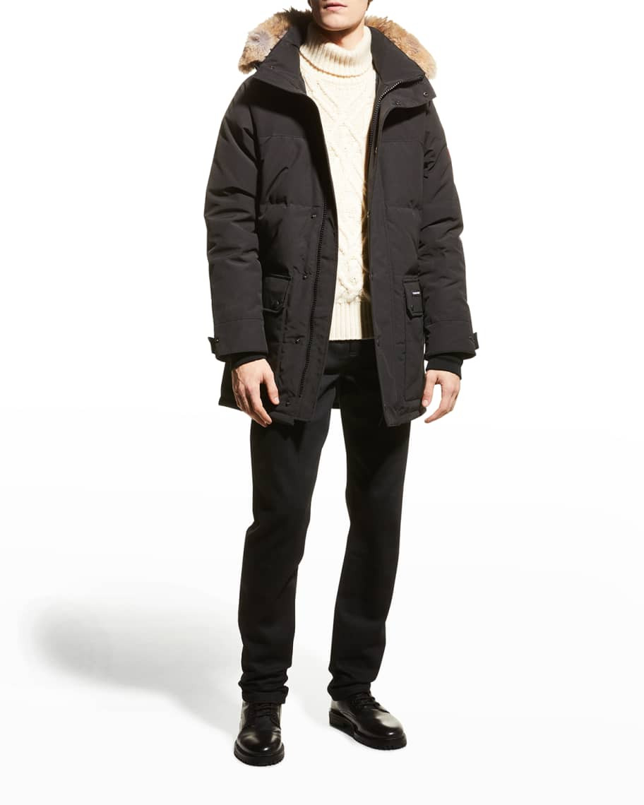 Canada Goose Men's Emory Down Parka with Fur-Trim Hood | Neiman Marcus