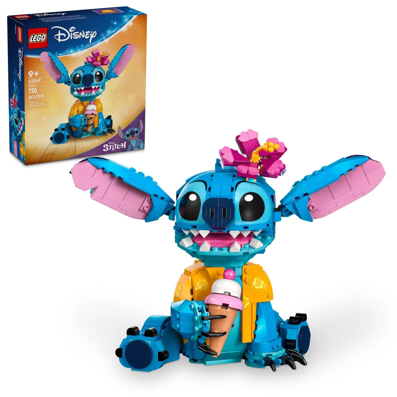 LEGO Disney Stitch Toy Building Kit, Gift for Kids & Fans of The Hit Movie Lilo and Stitch, 43249 | Walmart (US)