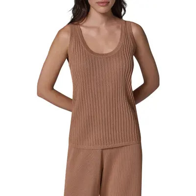 Donna Karan New York Rib Sweater Tank in Camel at Nordstrom, Size Small | Nordstrom