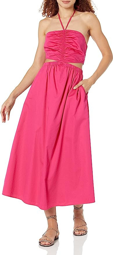 The Drop Women's Brinda Cotton Cut-Out Halter Maxi Dress | Amazon (US)
