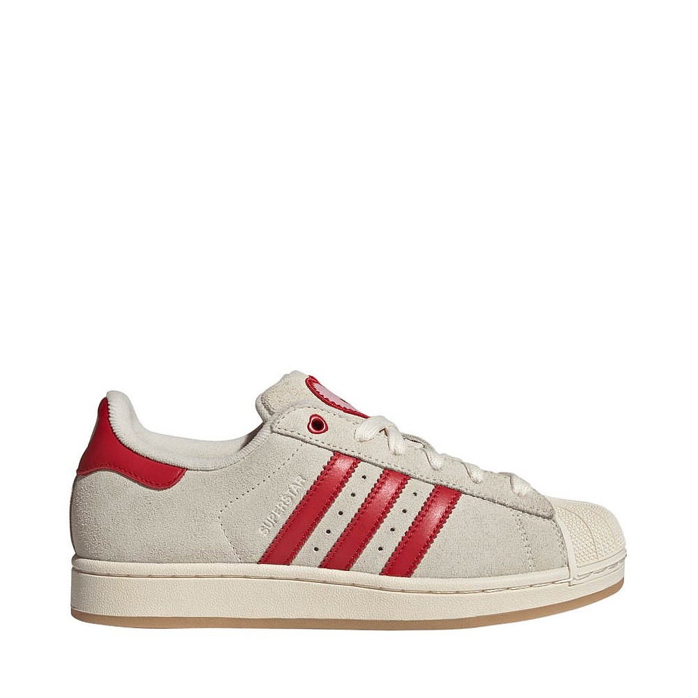 Womens adidas Superstar II Athletic Shoe - Cream White / Better Scarlet / Sandy Pink | Journeys