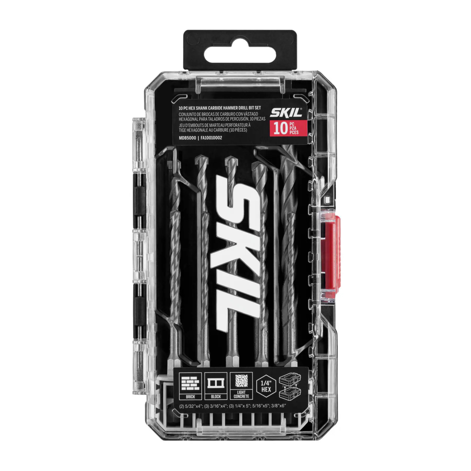 SKIL 10 -Piece Assorted Alloy steel Masonry Drill Bit Set For Hammer drill | MDB5000 | Lowe's
