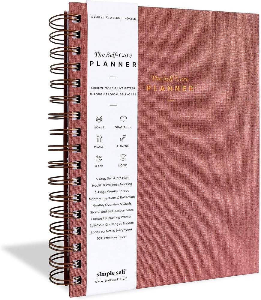 The Self-Care Planner by Simple Self - Undated 12-Month Life Planner - Daily, Monthly, Weekly - F... | Amazon (US)