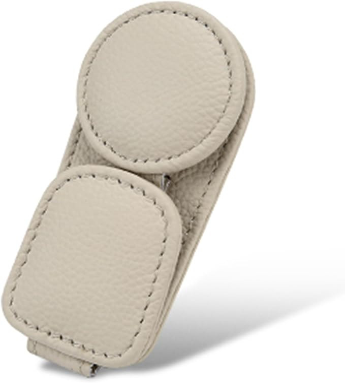 KIWEN Sunglasses Holder for Car Visor, Magnetic Leather Sunglass Eyeglass Hanger Clip for Car Sun... | Amazon (US)