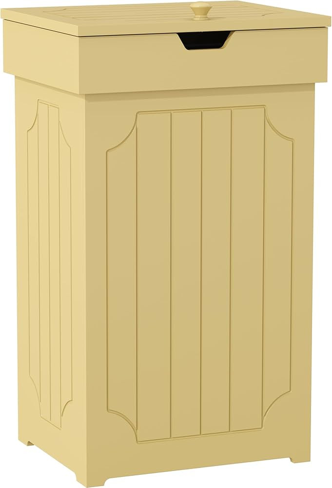 Function Home Trash Can Cabinet, 13 Gallon Kitchen Garbage Can, Wood Recycling Trash Bin, Freesta... | Amazon (US)
