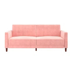 Mercury Row® Imani Velvet 81.5" Wide Square Arm Convertible Sofa | Wayfair North America