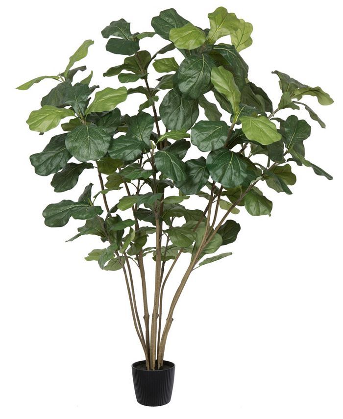 Vickerman 5' Artificial Green Potted Fiddle Tree With 168 Leaves & Reviews - Artificial Plants - ... | Macys (US)