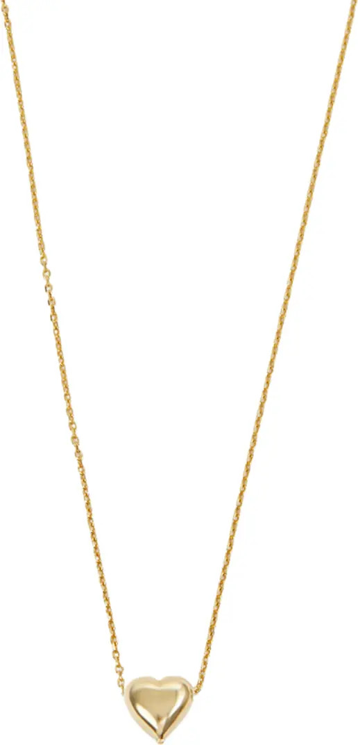 Argento Vivo Sterling Silver Carded Puffy Heart Pendant Necklace | Nordstrom | Nordstrom