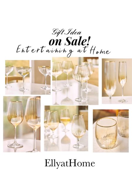 Cyber week sales at Anthropologie! 30% off beautiful waterfall glassware in a variety of colors! Wine, coupe, champagne flutes. Gift idea for couple, host. Shop more entertaining, gift accessories on sale! Shop early. Free shipping. 

#LTKhome #LTKsalealert #LTKHoliday