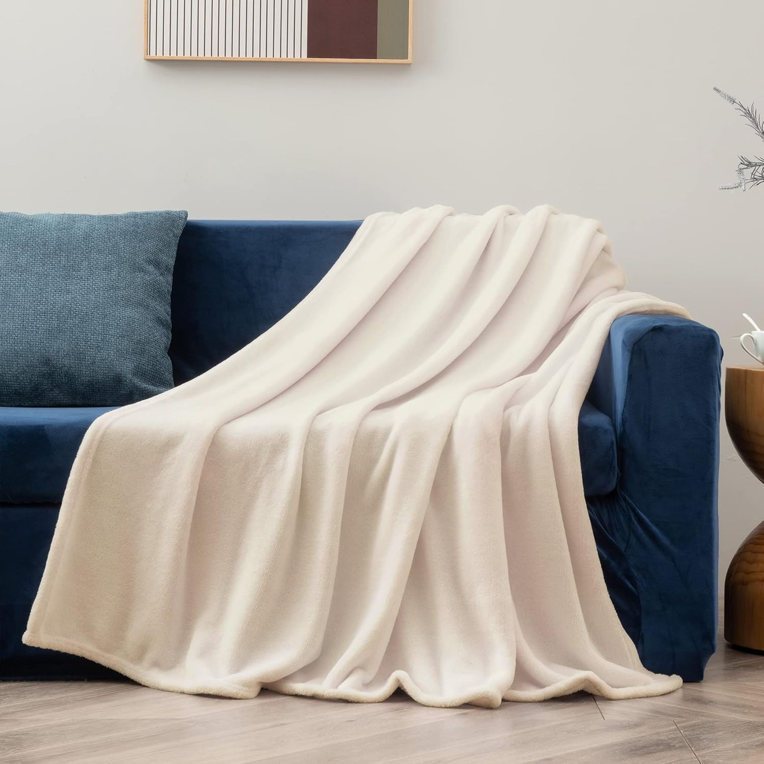 BEDELITE Fleece Blankets Queen Size Beige Throw Blankets for Bed & Couch,Plush Cozy Fuzzy Blanket... | Amazon (US)