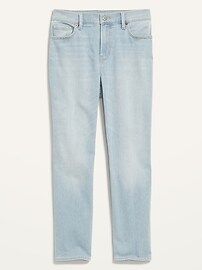 Mid-Rise Built-In Warm Light-Wash Boyfriend Jeans for Women | Old Navy (US)