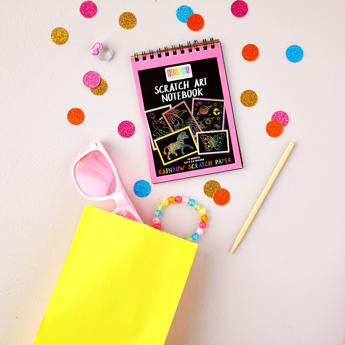 Bright Creations 8 Pack Rainbow Color Scratch Art Pads Set for Kids with Wooden Styluses, 10 Shee... | Target