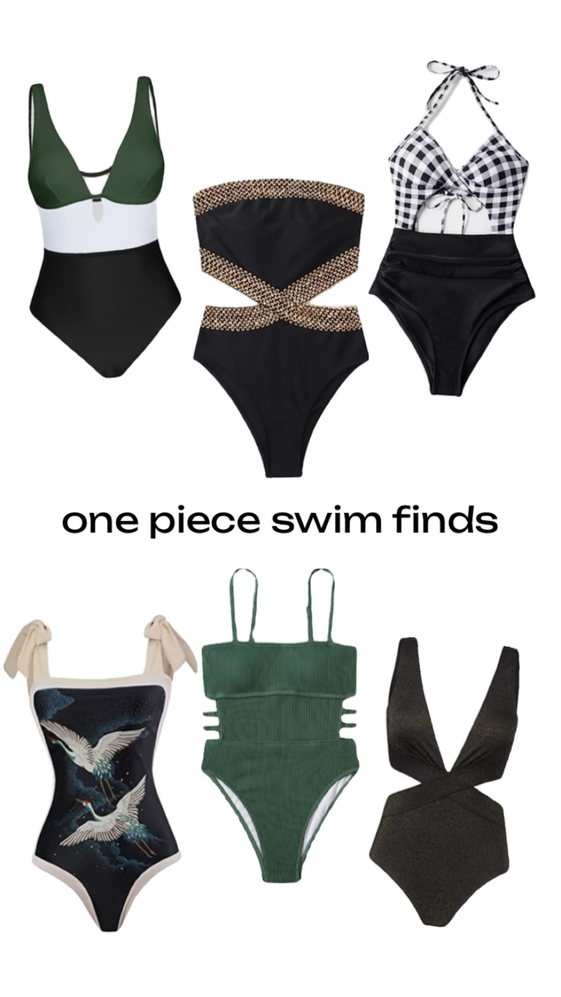 one piece swimsuit finds ✨ 

tags: swim, one piece, vacation, black, green, classy, affordable, amazon 

#LTKtravel #LTKFind #LTKunder100