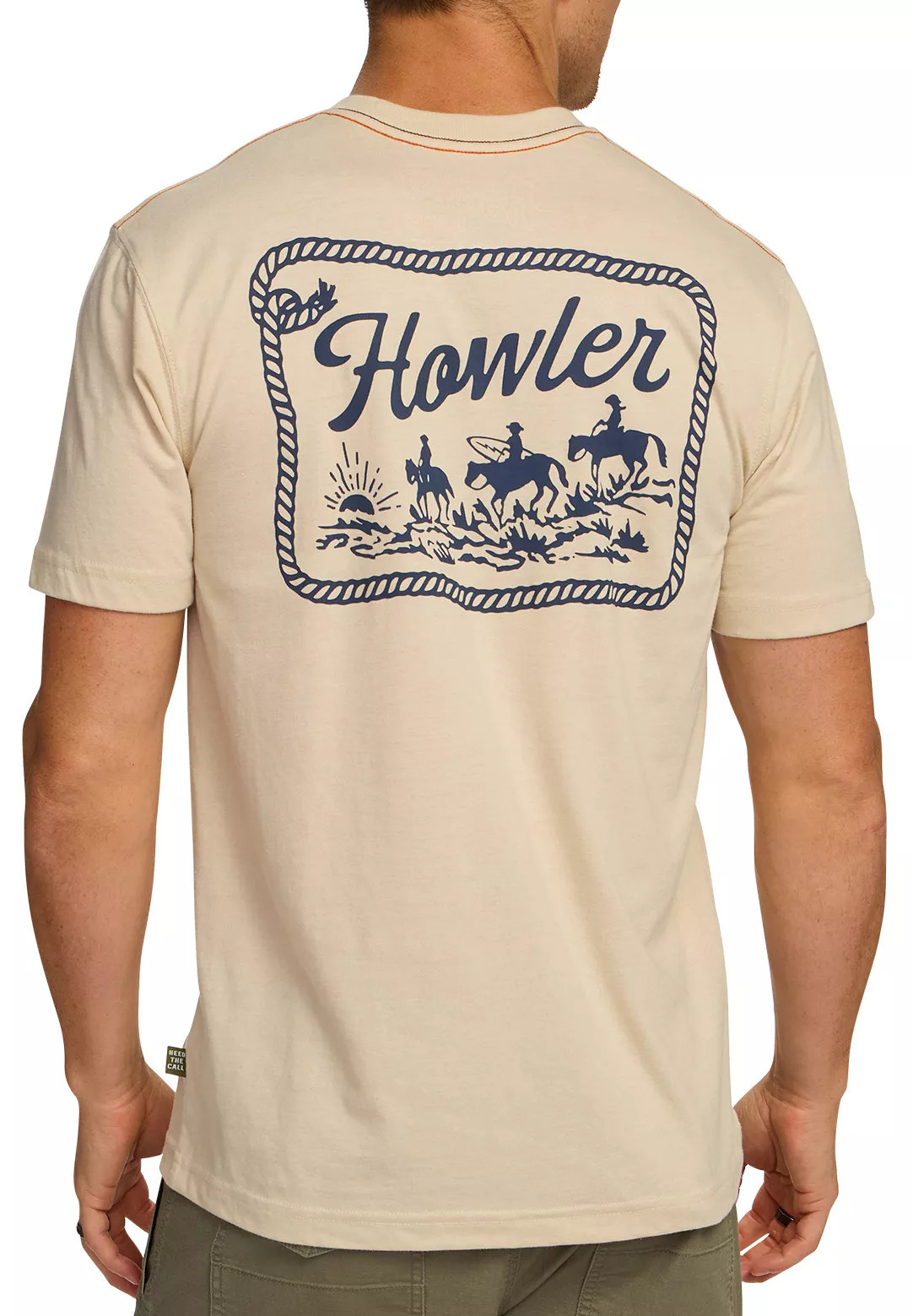 Howler Brothers Men's Blended T-Shirt, Medium, Howler Posse/Sand Heather | DICK'S Sporting Goods