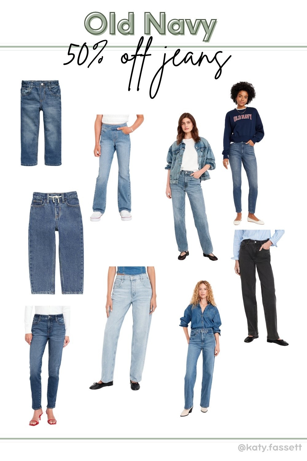 Half-off jeans for the family today!!