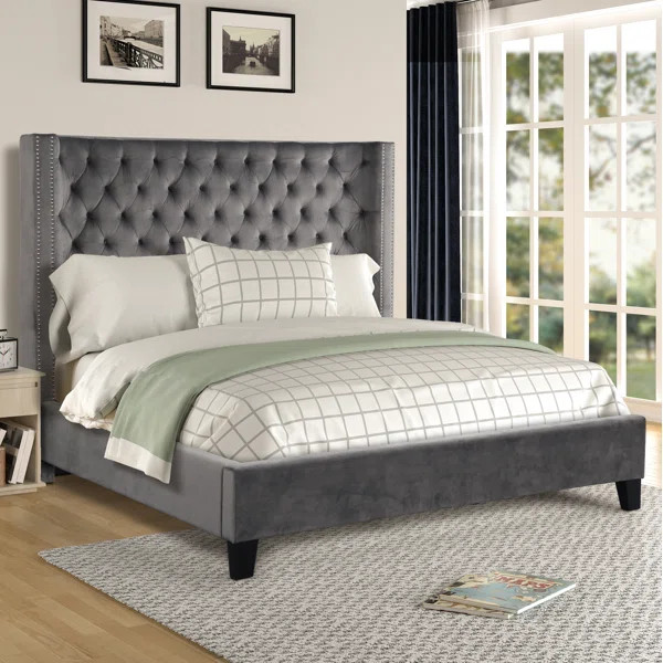 Purkey Upholstered Standard Bed | Wayfair North America
