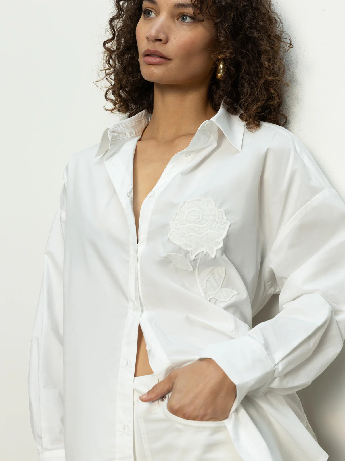 BOYFRIEND TIE BACK SHIRT WHITE | Sanctuary Clothing