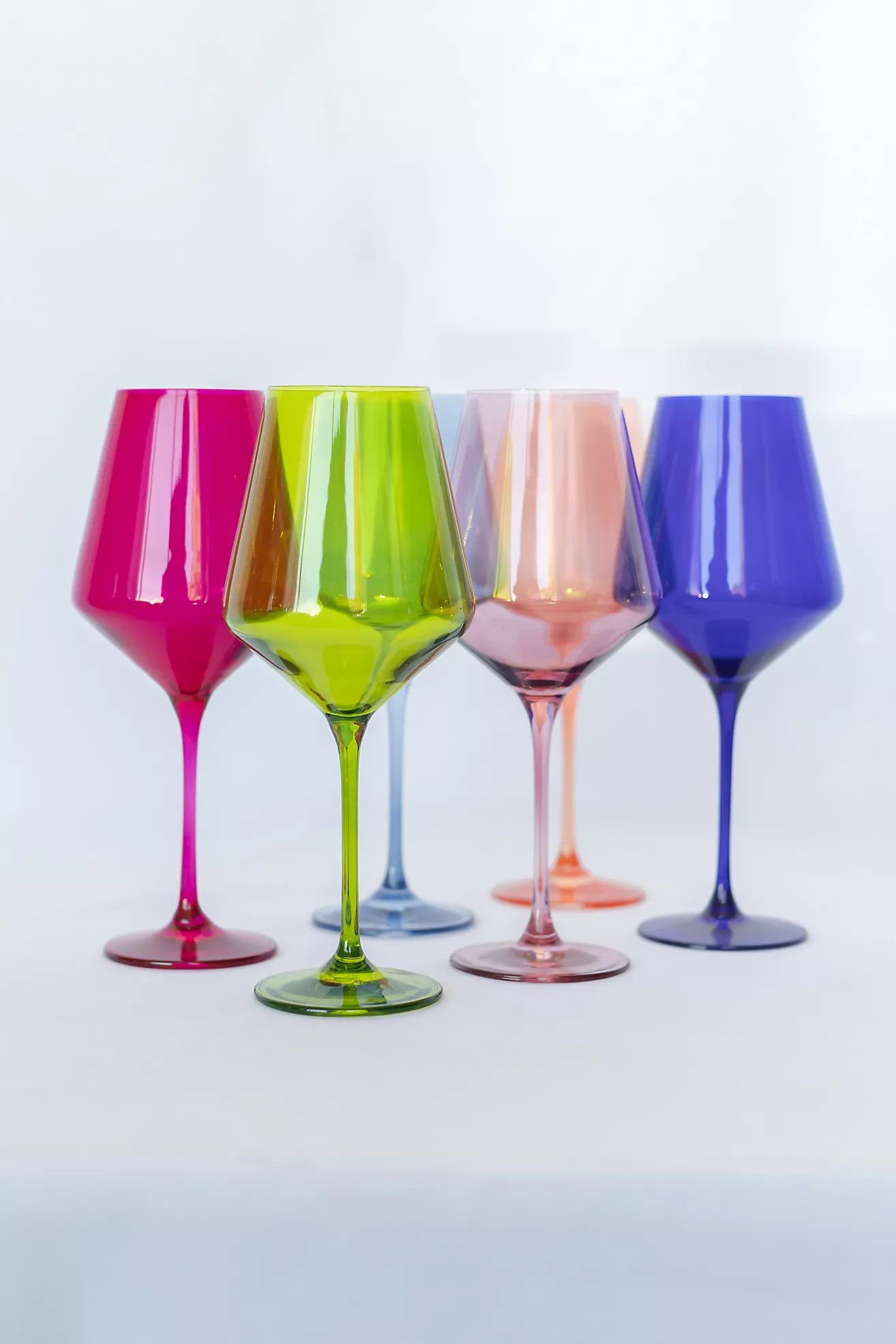 Estelle Colored Glass Mixed Stemware Set | Anthropologie (US)