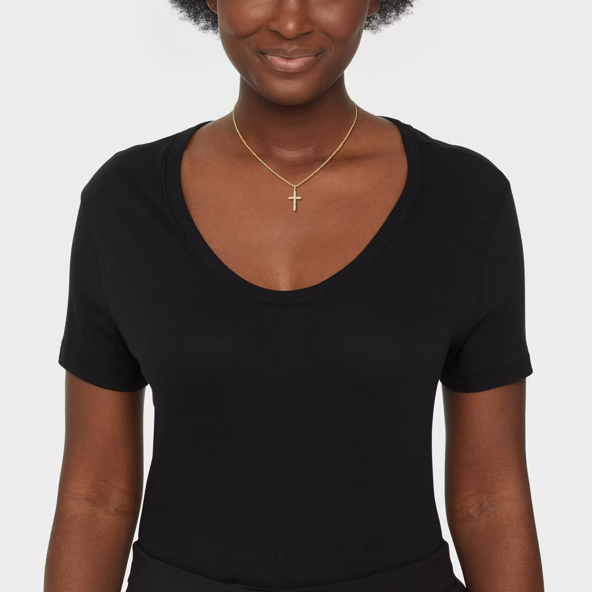 14K Gold Plated Cubic Zirconia Cross Pendant Necklace - A New Day™ | Target